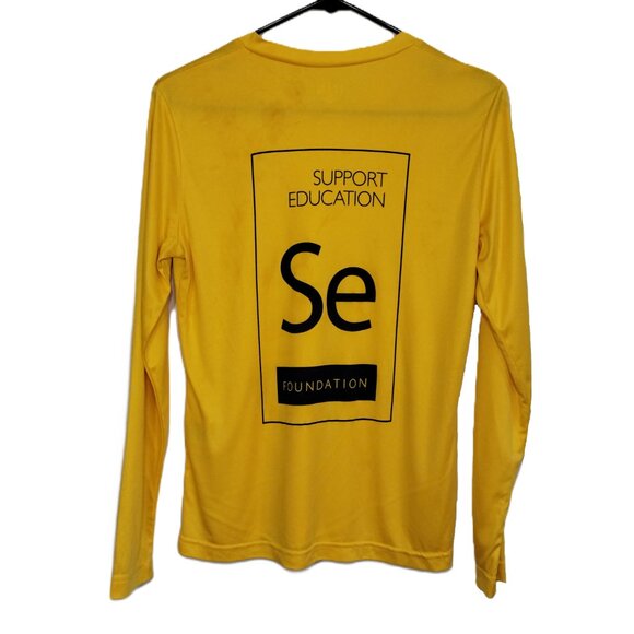 Team 365 Top Womens Small Yellow Long Sleeve SE Fundation Support Education - Picture 10 of 11